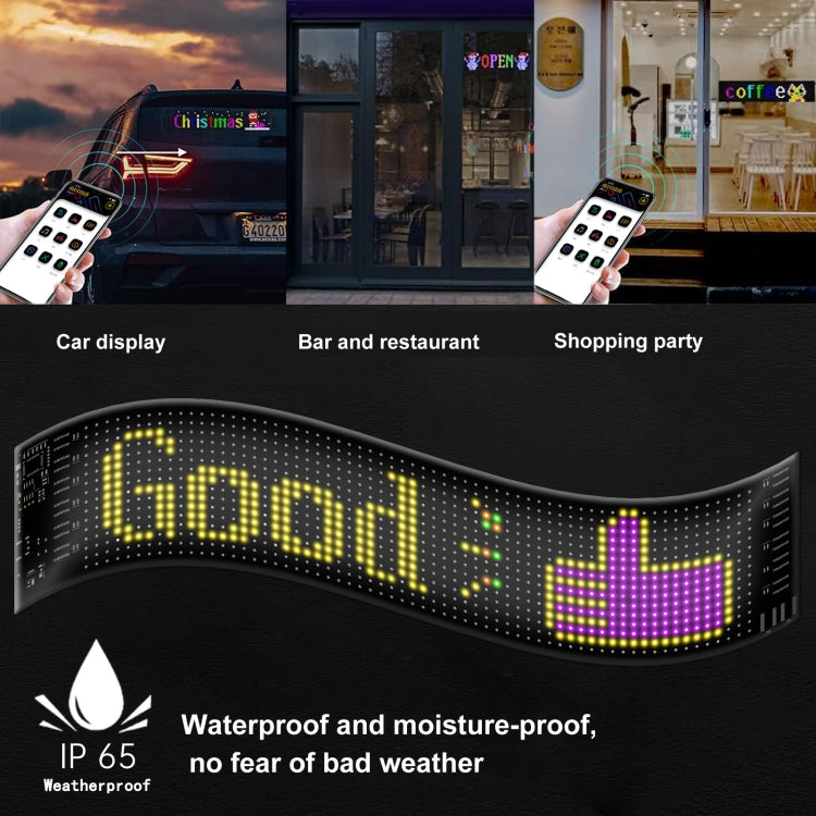 12x59.5cm（16 x 96 LEDs） Car Flexible Display Advertising Screen APP Bluetooth Smart Screen - Car Monitor by PMC Jewellery | Online Shopping South Africa | PMC Jewellery | Buy Now Pay Later Mobicred