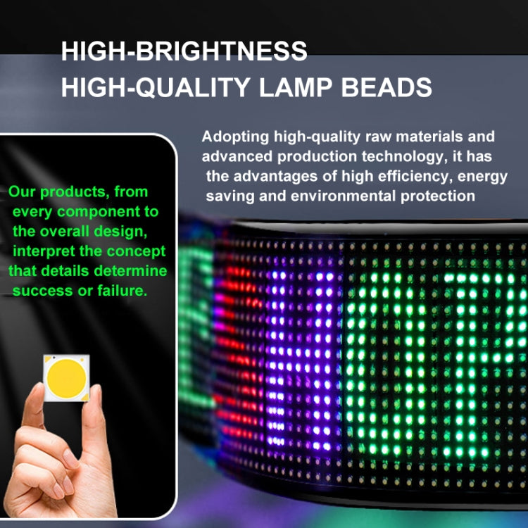 9.2x37.4cm（16 x 64 LEDs） Car Flexible Display Advertising Screen APP Bluetooth Smart Screen - free shipping - PMC Jewellery - Order now!