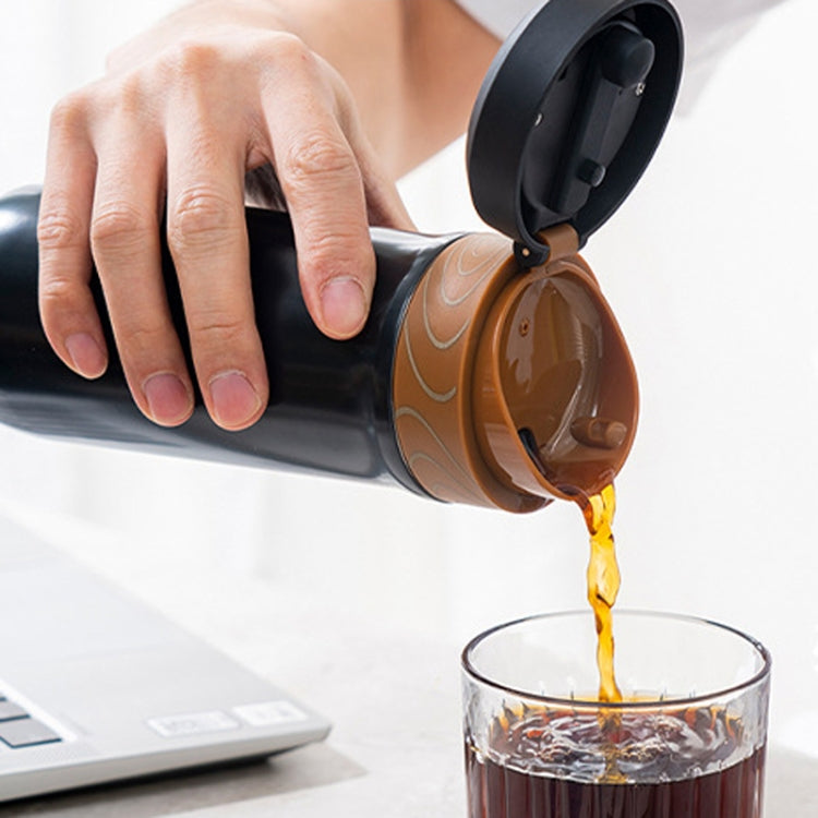 Portable Thermos Tea Brewer Coffee Filter Stainless Steel Carry-On French Press Kettle, Capacity: 320ml - free shipping - PMC TechLife - Order now!
