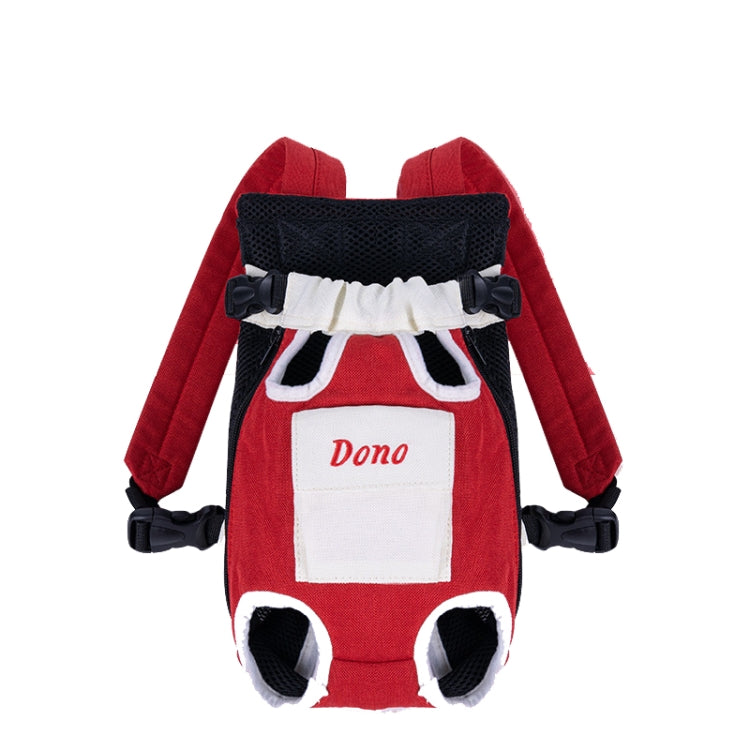 DONO Pet Four-legged Bag Outdoor Carrying Bag Breathable Backpack, Size: XXL(Red White) - Pet Storages & Bags by DONO | Online Shopping South Africa | PMC TechLife | Buy Now Pay Later Mobicred