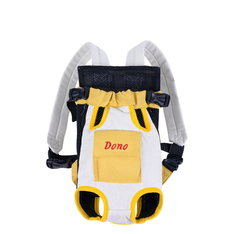 DONO Pet Four-legged Bag Outdoor Carrying Bag Breathable Backpack, Size: XXL(Yellow White) - free shipping - PMC TechLife - Order now!