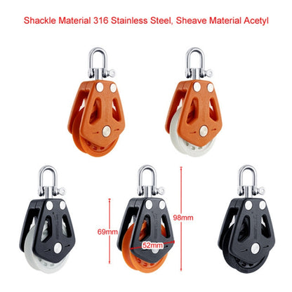 BSET MATEL Marine Nylon Plastic Swivel Bearing Single Pulley(Type 1) - Marine Accessories & Parts by BSET MATEL | Online Shopping South Africa | PMC Jewellery | Buy Now Pay Later Mobicred