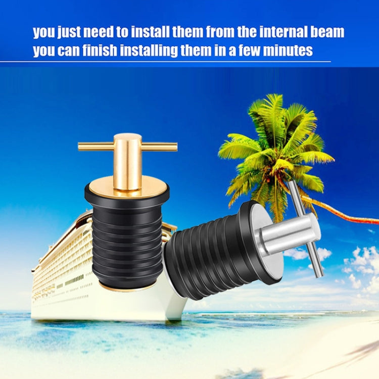 Marine Motorboat Deck Cross Drain Plug Screw, Size: Copper For 25mm - Marine Accessories & Parts by PMC Jewellery | Online Shopping South Africa | PMC Jewellery | Buy Now Pay Later Mobicred