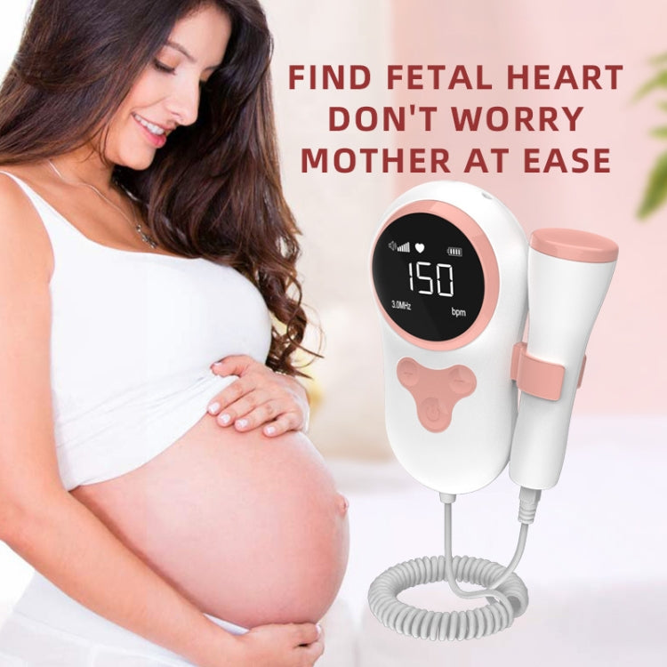 T505 IP5 Dustproof And Waterproof Pregnant Women Home Doppler Fetal Heart Rate Monitor(Pink) - free shipping - PMC TechLife - Order now!
