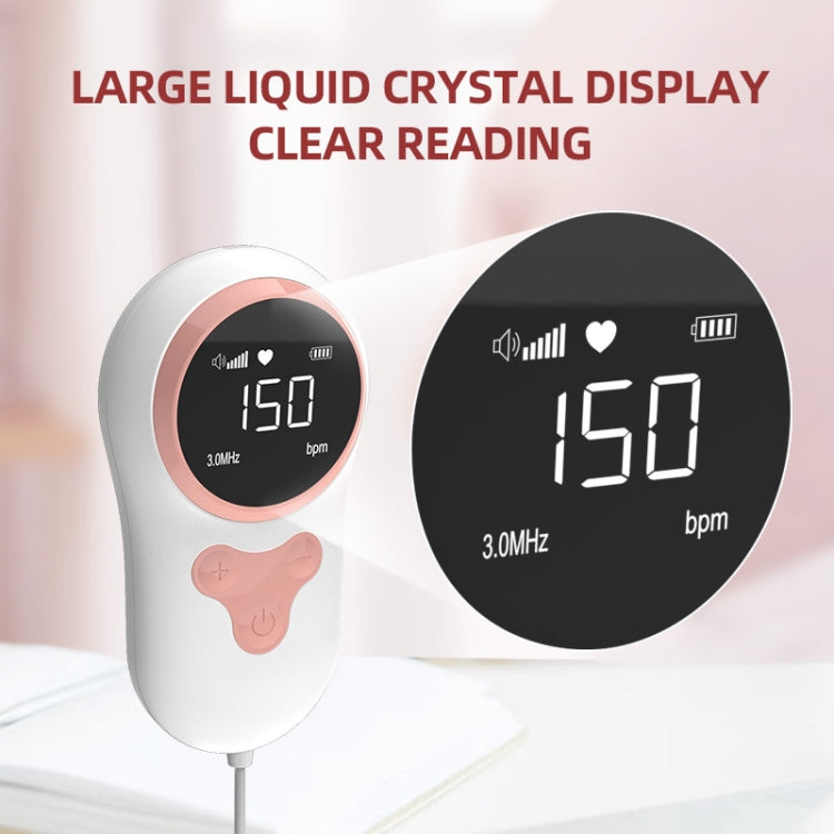 T505 IP5 Dustproof And Waterproof Pregnant Women Home Doppler Fetal Heart Rate Monitor(Pink) - free shipping - PMC TechLife - Order now!