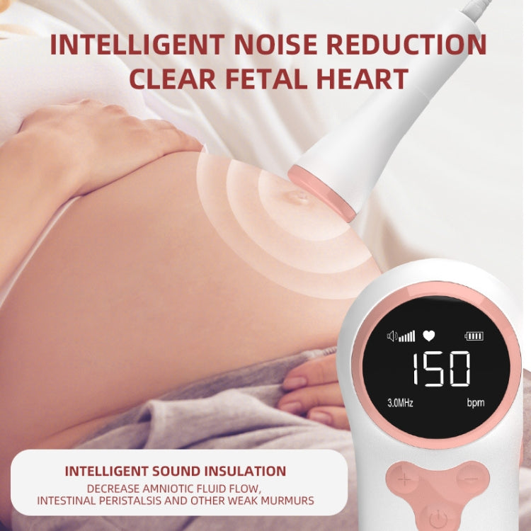 T505 IP5 Dustproof And Waterproof Pregnant Women Home Doppler Fetal Heart Rate Monitor(Pink) - free shipping - PMC TechLife - Order now!
