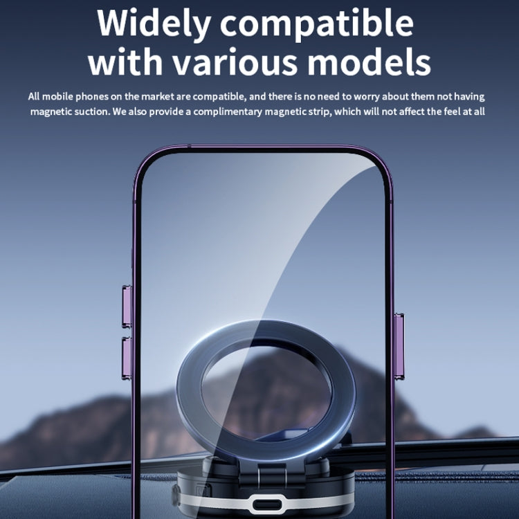 AIMITE C1 Vacuum Adsorption Foldable Magnetic Support Bracket Car Cell Phone Holder(Pink) - free shipping - PMC Jewellery - Order now!