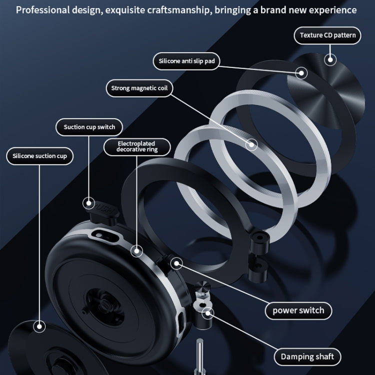 AIMITE C1 Vacuum Adsorption Foldable Magnetic Support Bracket Car Cell Phone Holder(Silver) - free shipping - PMC Jewellery - Order now!