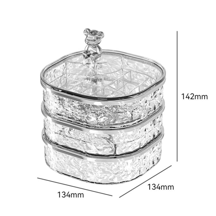 Large Capacity Portable Earring Ring And Necklace Jewelry Organizer(Transparent Gray) - Jewelry Storages by PMC Jewellery | Online Shopping South Africa | PMC Jewellery | Buy Now Pay Later Mobicred