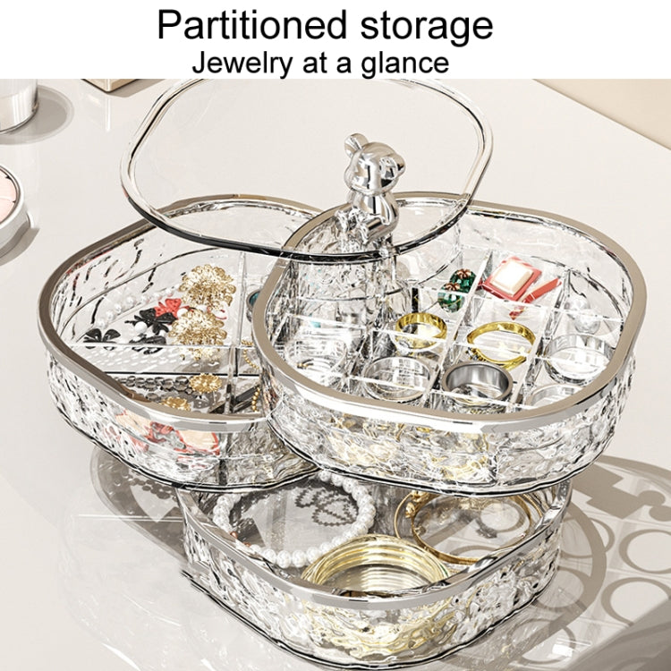 Large Capacity Portable Earring Ring And Necklace Jewelry Organizer(Transparent) - Jewelry Storages by PMC Jewellery | Online Shopping South Africa | PMC Jewellery | Buy Now Pay Later Mobicred