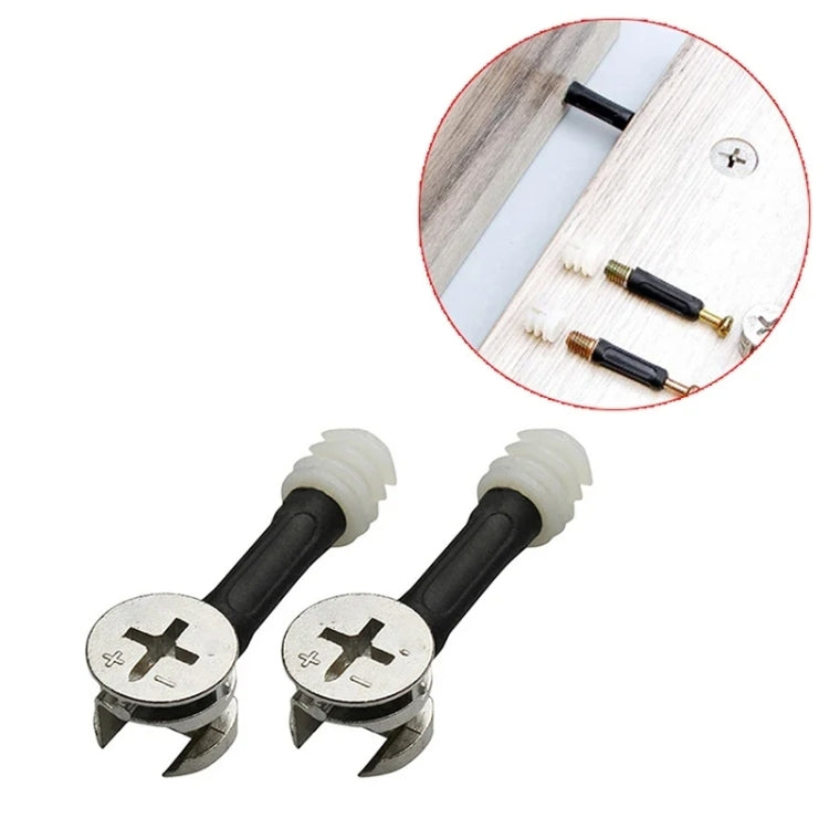 10pcs 40mm 3 In 1 Screw Connector Furniture Link Fixer Closet Eccentric Wheel Nut Connection Fastener - Furniture Accessories by PMC TechLife | Online Shopping South Africa | PMC TechLife | Buy Now Pay Later Mobicred