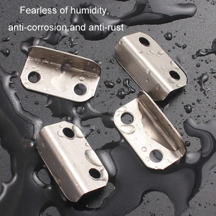 10pcs Lock Accessories L-Shaped Right Angle Office Drawer Lock Plate Furniture Parts Door Stopper(Silver) - Furniture Accessories by PMC TechLife | Online Shopping South Africa | PMC TechLife | Buy Now Pay Later Mobicred
