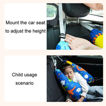 55x66cm Children Car Seat Belt Prevent Neck Strangulation Sleeping Pillow(Fina Dinosaur Pink) - Seat Accessories by PMC Jewellery | Online Shopping South Africa | PMC Jewellery | Buy Now Pay Later Mobicred