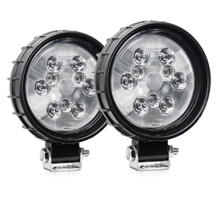 12W 9-30V Car Mixed Light Work Light With Wire Set(Round) - Work Lights by PMC Jewellery | Online Shopping South Africa | PMC Jewellery | Buy Now Pay Later Mobicred