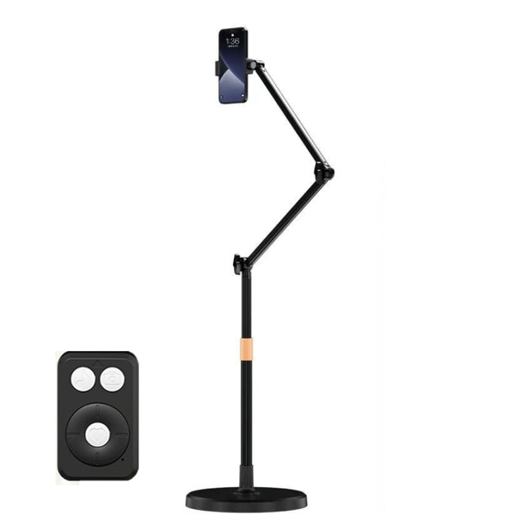 1.7m Mobile Phone Floor Stand Overhead Shooting Holder Retractable Lazy Support, Spec: With Remote Control - Stand by PMC Jewellery | Online Shopping South Africa | PMC Jewellery | Buy Now Pay Later Mobicred