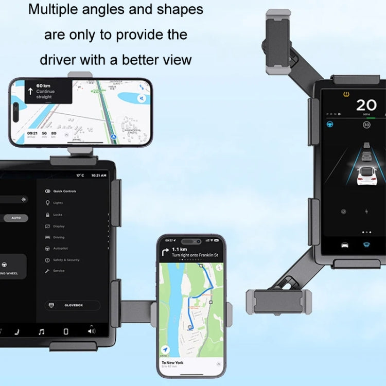 SHUNWEI Car Navigation Screen Floating Mobile Phone Holder, Style: Clip Type - Car Holders by SHUNWEI | Online Shopping South Africa | PMC Jewellery | Buy Now Pay Later Mobicred