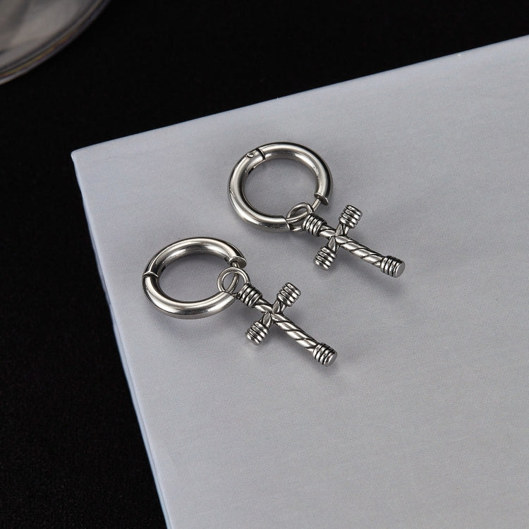 OPK GE934 1pair Personalized Stainless Steel Cross Earrings - Stud Earrings & Earrings by OPK | Online Shopping South Africa | PMC Jewellery | Buy Now Pay Later Mobicred