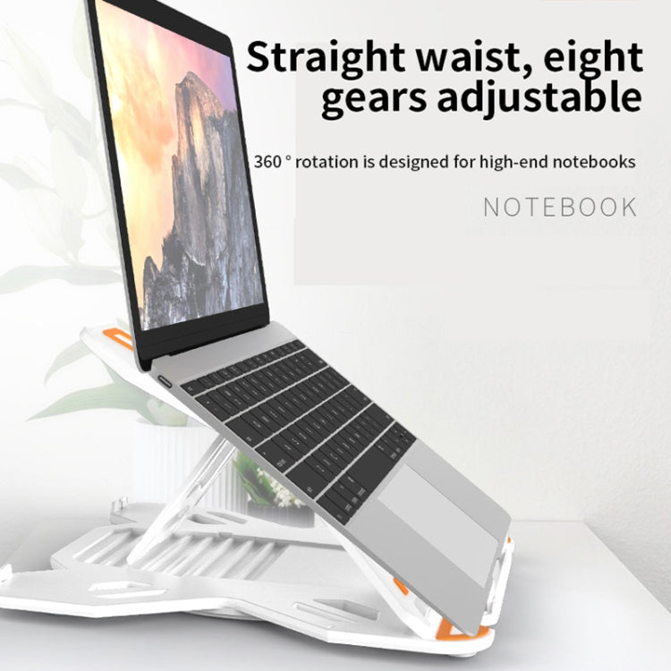 ICE COOREL E5 Laptop Folding And Lifting Cooling Bracket With Mobile Phone Holder Black with Rotating - Laptop Stand by ICE COOREL | Online Shopping South Africa | PMC Jewellery | Buy Now Pay Later Mobicred