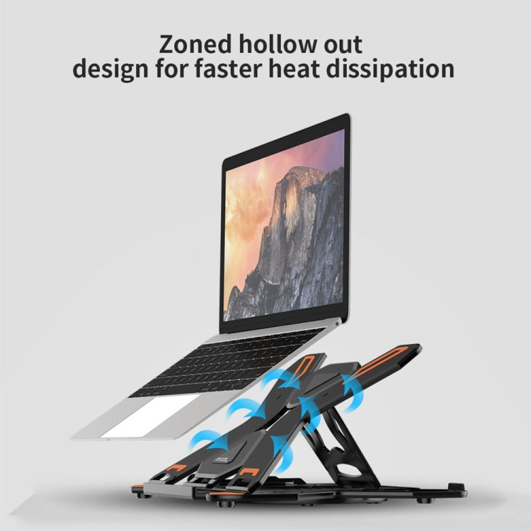 ICE COOREL E5 Laptop Folding And Lifting Cooling Bracket With Mobile Phone Holder White - free shipping - PMC Jewellery - Order now!