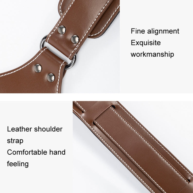 Cwatcun H90 Dual Camera Leather Strap Adjustable Multi-functional Convenient Camera Shoulder Strap, Color: 2.0 Brown - free shipping - PMC TechLife - Order now!
