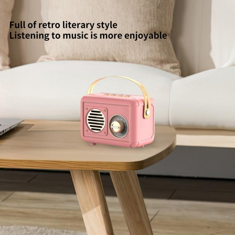 FT-BT20 Mini Retro Card USB Flash Drive FM Radio Wireless Bluetooth Speaker(Pink) - Mini Speaker by PMC Jewellery | Online Shopping South Africa | PMC Jewellery | Buy Now Pay Later Mobicred