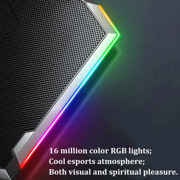 ICE COOREL 8-Fans Adjustable Laptop Stand Radiator With RGB Ambient Light(K10) - Cooling Pads by ICE COOREL | Online Shopping South Africa | PMC Jewellery | Buy Now Pay Later Mobicred