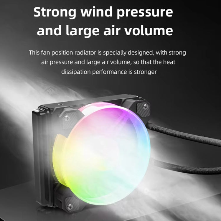 COOLMOON RGB120 5V ARGB Integrated Single Row Multi-Platform CPU Cooler(Black) - free shipping - PMC Jewellery - Order now!