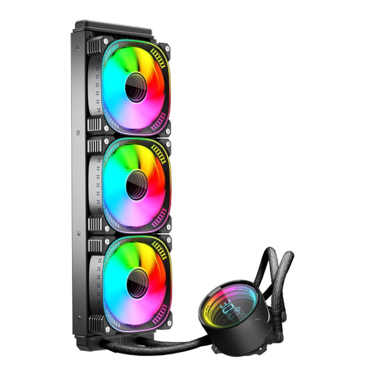 COOLMOON CM-YM-360T Computer ARGB Temperature Display Lens Multi-Platform Integrated CPU Cooler(Black) - free shipping - PMC Jewellery - Order now!