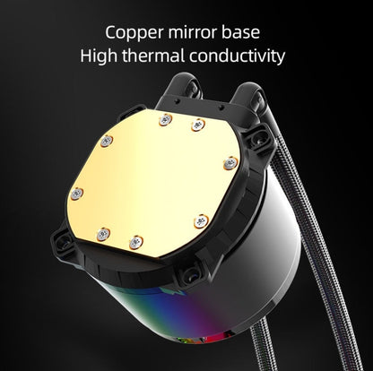 COOLMOON CM-YM-360T Computer ARGB Temperature Display Lens Multi-Platform Integrated CPU Cooler(Black) - Fan Cooling by COOLMOON | Online Shopping South Africa | PMC Jewellery | Buy Now Pay Later Mobicred