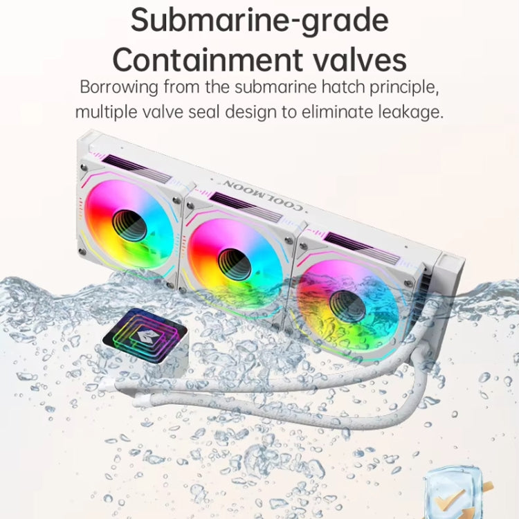 COOLMOON Glacier360 Computer Host Integrated ARGB CPU Water Cooler, Color: White - free shipping - PMC Jewellery - Order now!