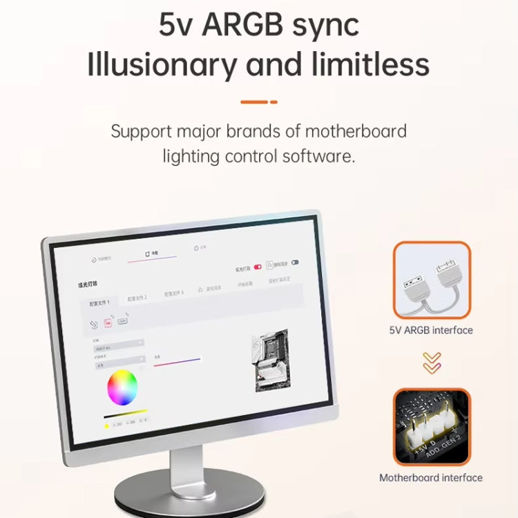 COOLMOON Glacier360 Computer Host Integrated ARGB CPU Water Cooler, Color: White - free shipping - PMC Jewellery - Order now!