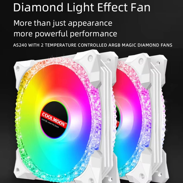 COOLMOON AS360 Magic Diamond Edition Computer Cooler ARGB Water Cooling Light Integrated CPU Radiator(Black) - Fan Cooling by COOLMOON | Online Shopping South Africa | PMC Jewellery | Buy Now Pay Later Mobicred