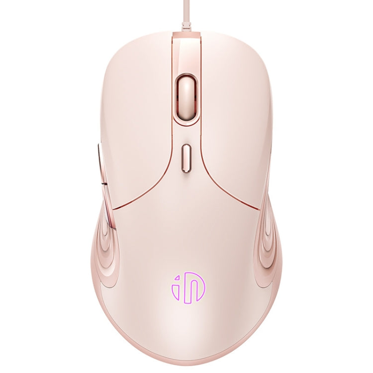 Inphic B8 Mute Light Emitting Wired Mice Home Office Gaming Computer Mouse(Milk Tea Color) - free shipping - PMC Jewellery - Order now!