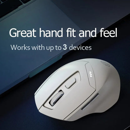 Inphic DR6 2.4G Wireless + Bluetooth 5.0/4.0 Tri-mode Charging Mute Office Gaming Computer Mouse(White Apricot) - Wireless Mice by Inphic | Online Shopping South Africa | PMC Jewellery | Buy Now Pay Later Mobicred