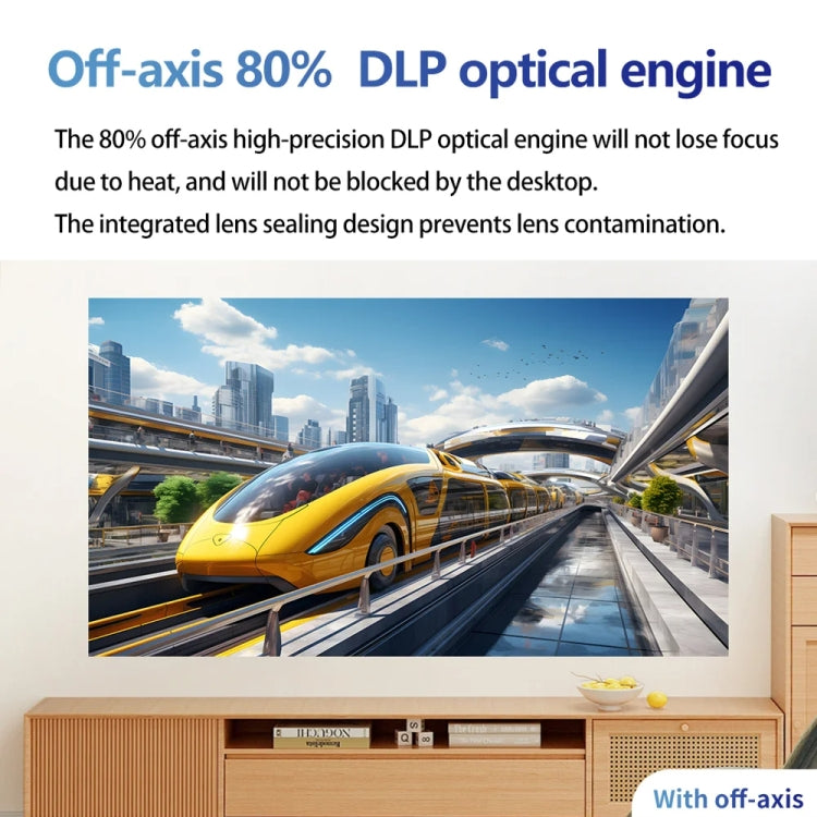 TOUMEI C900 Outdoor Portable Built-In Battery 4K HD Home Music Projector US Plug(Black) - Mini Projector by TOUMEI | Online Shopping South Africa | PMc TechLife | Buy Now Pay Later Mobicred