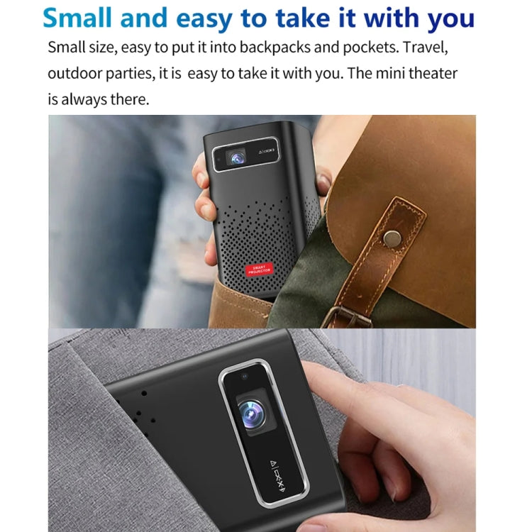 TOUMEI C900 Outdoor Portable Built-In Battery 4K HD Home Music Projector EU Plug(Black) - Mini Projector by TOUMEI | Online Shopping South Africa | PMc TechLife | Buy Now Pay Later Mobicred