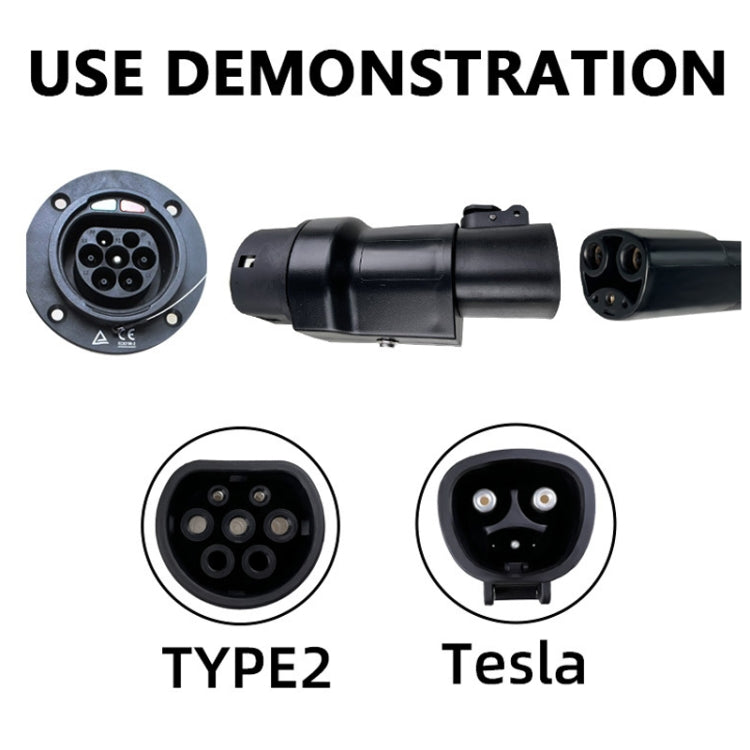 For Tesla-TYPE2 Electric Vehicle Charging Station Adapter Conversion Head(QYTZO-32-220V) - EV Charger Accessories by PMC Jewellery | Online Shopping South Africa | PMC Jewellery | Buy Now Pay Later Mobicred