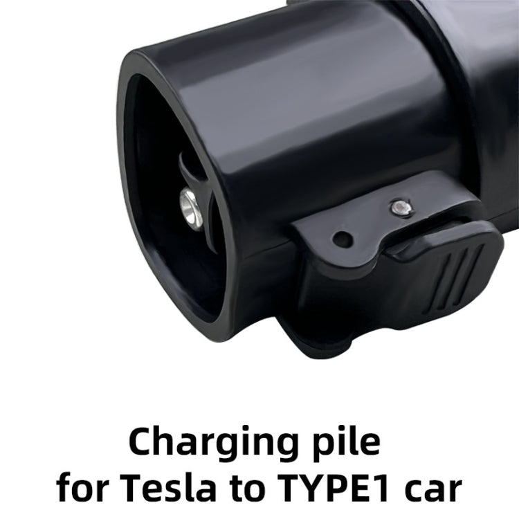 For Tesla-TYPE1 Electric Vehicle Charging Station Adapter Conversion Head(Black) - EV Charger Accessories by PMC Jewellery | Online Shopping South Africa | PMC Jewellery | Buy Now Pay Later Mobicred