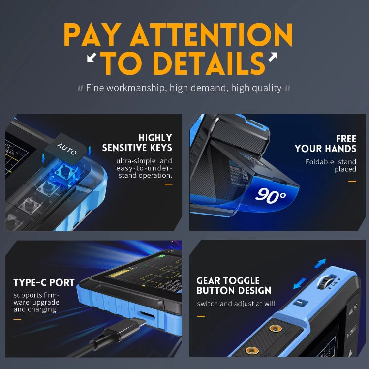 FNIRSI 2 In 1 Mini Portable Digital Oscilloscope Signal Generator, Set: Standard - free shipping - PMC Jewellery - Order now!