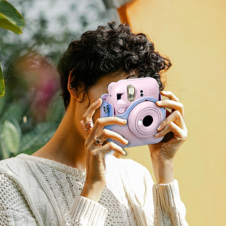 Colorful Starry Sky Camera Protection Bag For Fujifilm Instax Mini 12(Pink Purple) - Leather Bag by PMC TechLife | Online Shopping South Africa | PMC TechLife | Buy Now Pay Later Mobicred