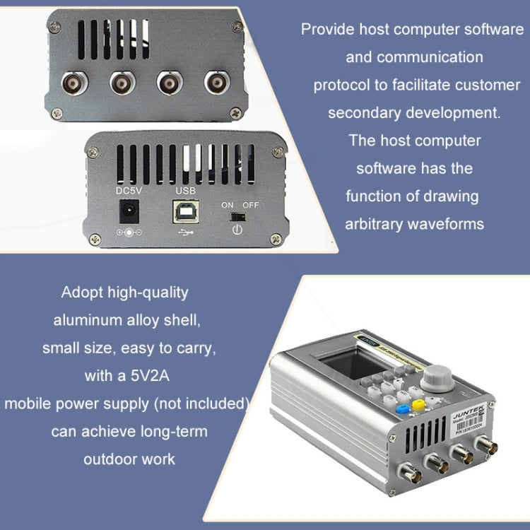 JUNTEK Programmable Dual-Channel DDS Function Arbitrary Waveform Signal Generator, Frequency: 40MHz(UK Plug) - Other Tester Tool by PMC TechLife | Online Shopping South Africa | PMC TechLife | Buy Now Pay Later Mobicred