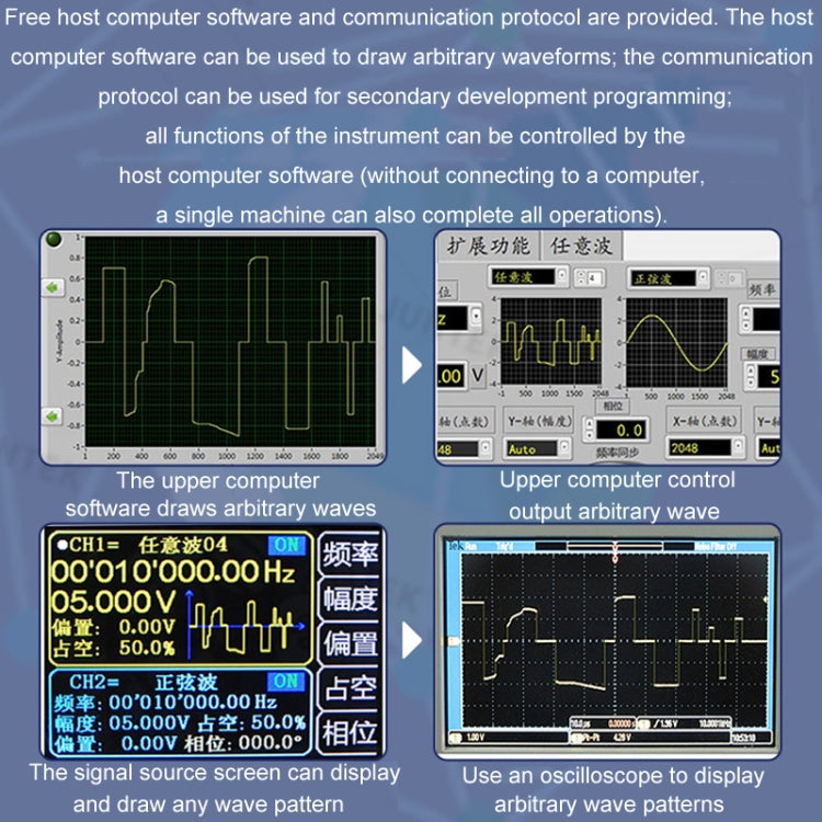 JUNTEK Programmable Dual-Channel DDS Function Arbitrary Waveform Signal Generator, Frequency: 15MHz(UK Plug) - Other Tester Tool by PMC Jewellery | Online Shopping South Africa | PMC Jewellery | Buy Now Pay Later Mobicred