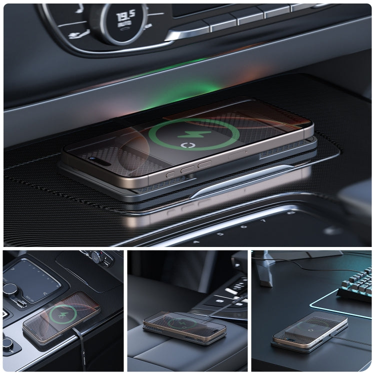 Avoid Camera Universal Car Wireless Charger Anti-slip Mat(USB Interface 1m) - Wireless Charging Pads by PMC Jewellery | Online Shopping South Africa | PMC Jewellery | Buy Now Pay Later Mobicred