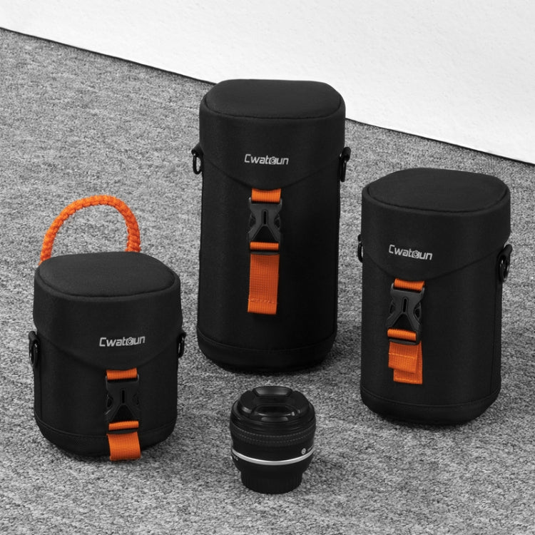 Cwatcun D157 DSLR Camera Lens Barrel Shockproof Thickened Digital Lens Bag Flip Lens Pouch, Color: Extra Large Black - free shipping - PMC TechLife - Order now!