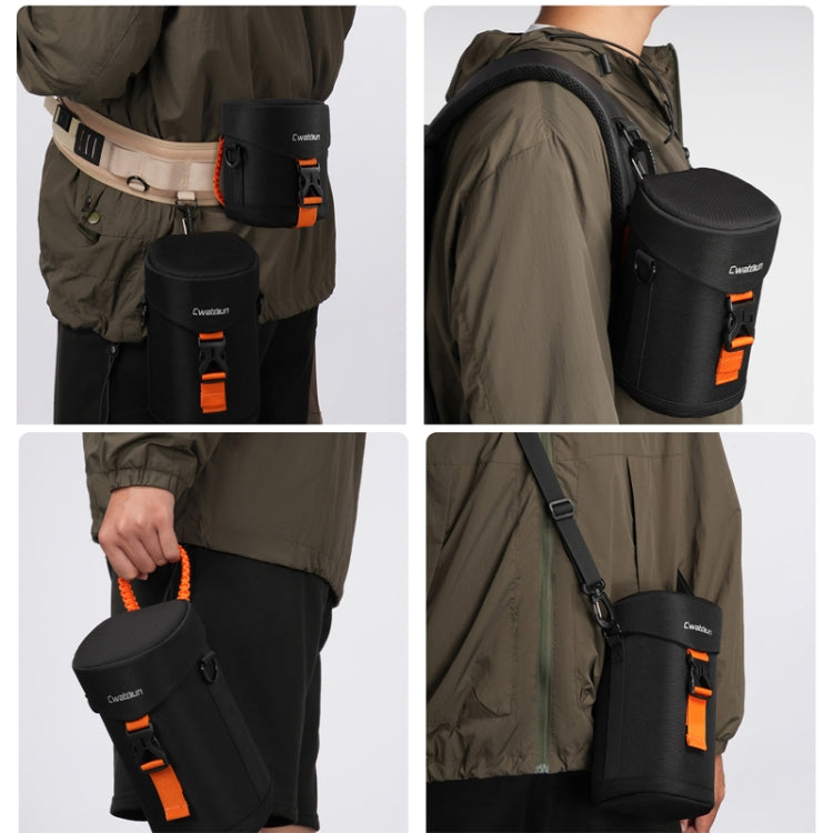 Cwatcun D157 DSLR Camera Lens Barrel Shockproof Thickened Digital Lens Bag Flip Lens Pouch, Color: Extra Large Black - free shipping - PMC TechLife - Order now!