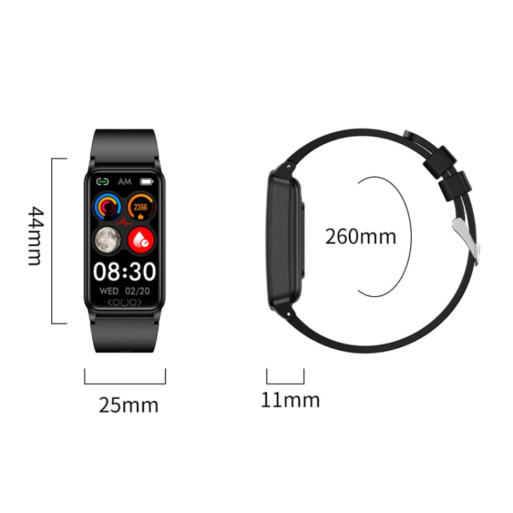 Uric Acid Blood Lipid Noninvasive Blood Sugar Heart Rate Oxygen Temperature Monitoring Smart Healthy Sports Bracelet(Black) - Smart Wristbands by PMC TechLife | Online Shopping South Africa | PMC TechLife | Buy Now Pay Later Mobicred