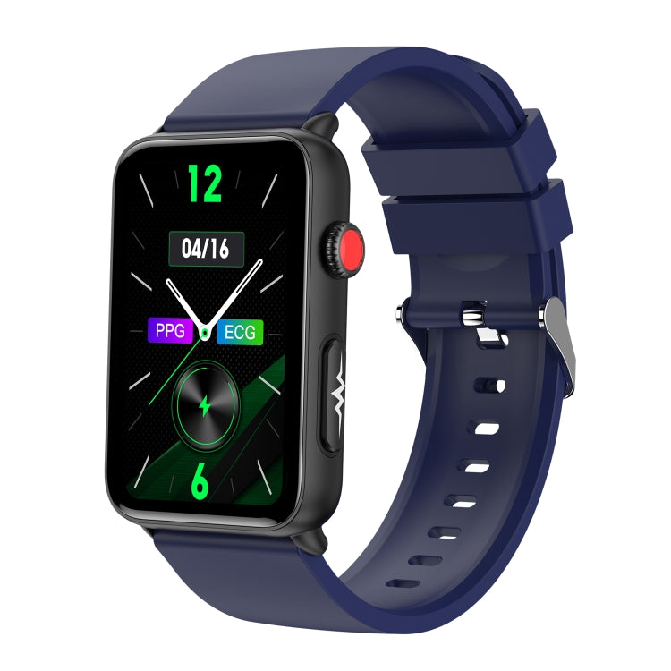 Smart Watch Ring ECG Temperature Heart Rate Blood Pressure Health Bluetooth Talking Watch, Color: Blue Silicone - Smart Wristbands by PMC TechLife | Online Shopping South Africa | PMC TechLife | Buy Now Pay Later Mobicred