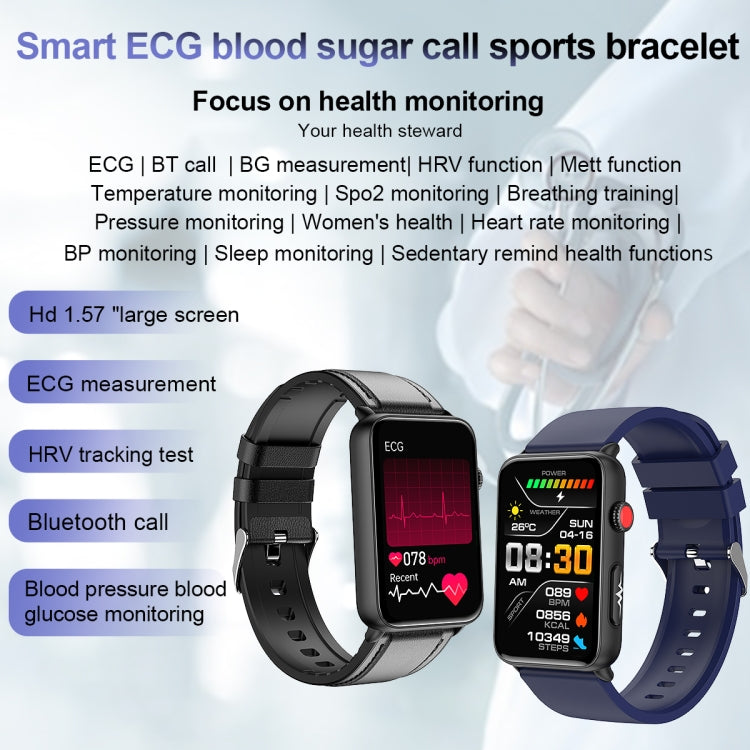 Smart Watch Ring ECG Temperature Heart Rate Blood Pressure Health Bluetooth Talking Watch, Color: Red Silicone - free shipping - PMC TechLife - Order now!