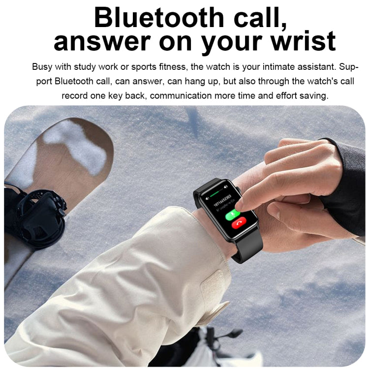 Smart Watch Ring ECG Temperature Heart Rate Blood Pressure Health Bluetooth Talking Watch, Color: Black Silicone - Smart Wristbands by PMC TechLife | Online Shopping South Africa | PMC TechLife | Buy Now Pay Later Mobicred