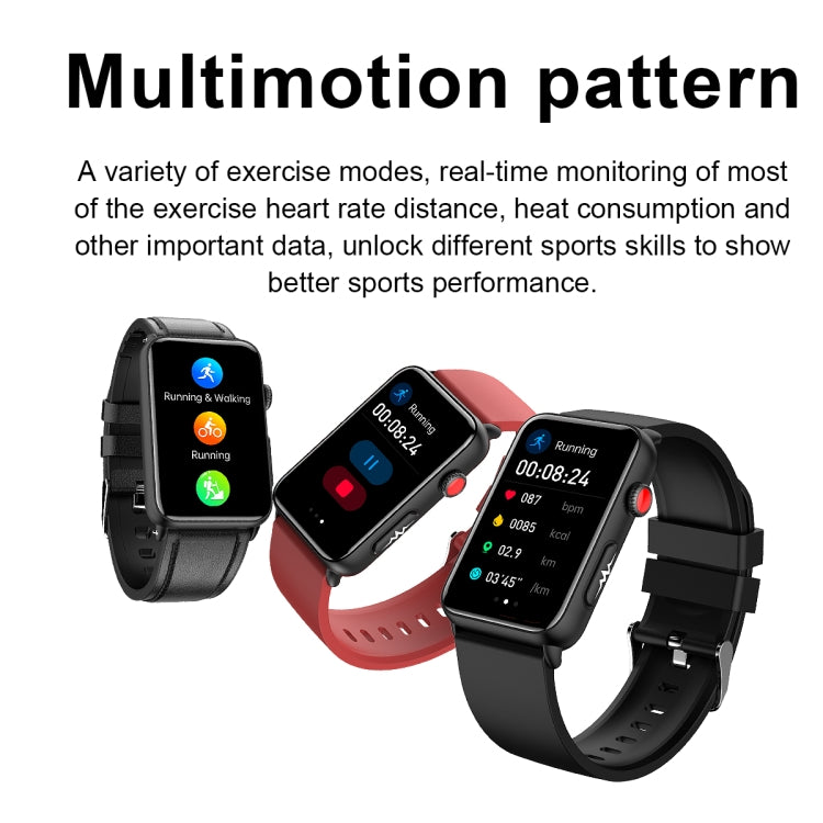 Smart Watch Ring ECG Temperature Heart Rate Blood Pressure Health Bluetooth Talking Watch, Color: Red Silicone - free shipping - PMC TechLife - Order now!